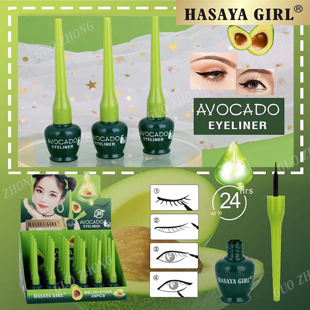JH-3753A อายไลเนอร์ อะโวคาโด อายไลเนอร์มินิพกพาง่าย เครื่องสําอางสําหรับดวงตา อายไลเนอร์ ถูกและดี เส้นกริบ ติดทน คมชัด