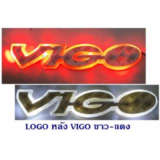 LOGO มีไฟ หลัง TOYOTA VIGO สีขาว-แดง