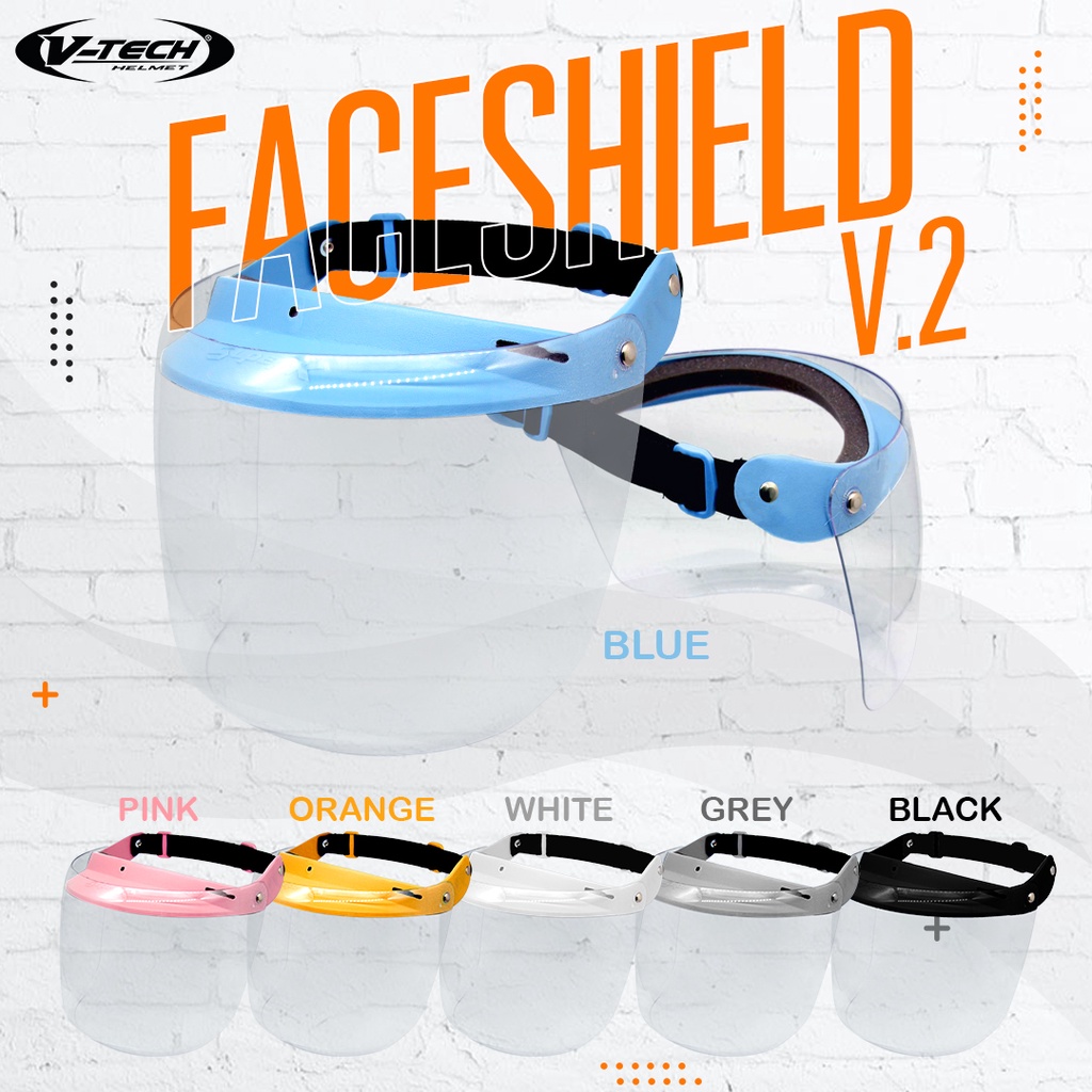 Face Shield  ผลิตจากPc เกรดคุณภาพ V.2 งานพรีเมี่ยม