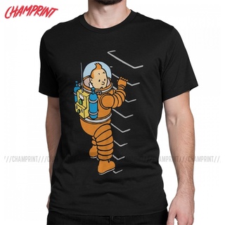 เสื้อยืดคอกลม แขนสั้น ผ้าฝ้าย 100% พิมพ์ลาย The Adventures Of Tintin สไตล์เรโทร สําหรับผู้ชาย และผู้หญิงS-5XL