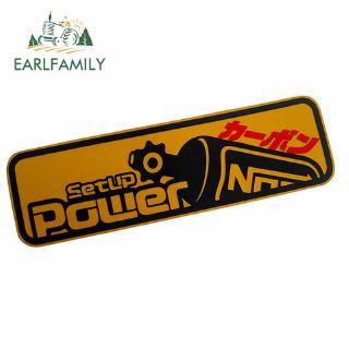 Earlfamily สติกเกอร์ไวนิล ลายกราฟฟิตี้ Nos Set Up Power Tuning 13x6 ซม. สําหรับติดตกแต่งรถยนต์ รถจักรยานยนต์ DIY