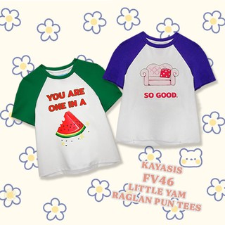 KAYASIS~❤️ | FV46 LITTLE YAM RAGLAN PUN TEES