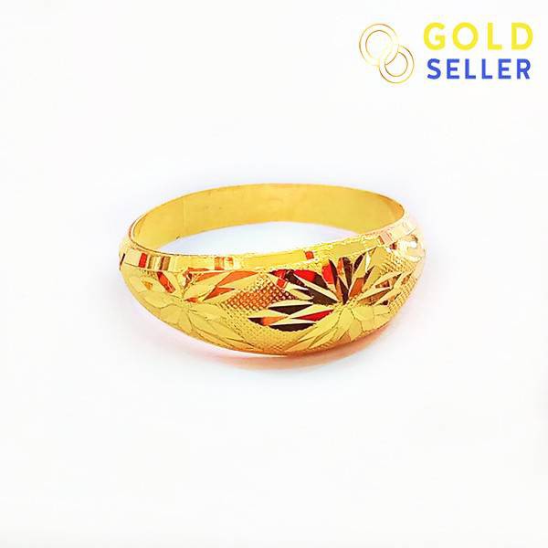 Goldseller แหวนทอง ลายโปร่งจิกทราย ครึ่งสลึง คละลาย ทองคำแท้ 96.5%