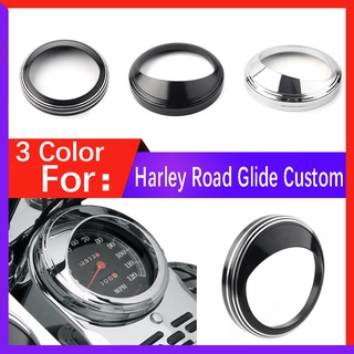 Chrome/Black Motorcycle Speedometer Trim Bezel Ring Visor Cover For Harley Touring Road King Dyna Softail with 5&amp;quot; S