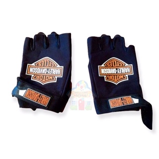 ถุงมือขับมอเตอร์ไซค์ Harley Davidson ถุงมือนักบิด ถุงมือขับมอไซ (สีดำ)