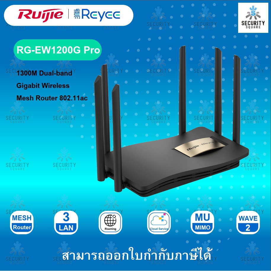 Ruijie 1300M dual-band Gigabit wireless home router รุ่น RG-EW1200G Pro