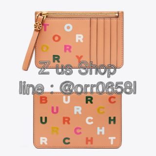 พร้อมส่ง​ TORY BURCH LETTERS PRINTED SLIM CARD CASE.