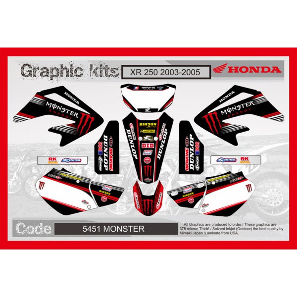 XR 250 2003-2005 5451 MONSTER
