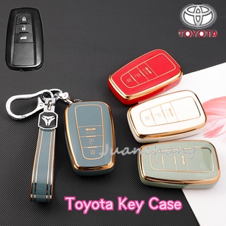 เคสกุญแจรถยนต์ Tpu 3 4 ปุ่ม อุปกรณ์เสริม สําหรับ Toyota Highlander XLE Corolla LE Cross Hybrid Camry TRD 2019 Rav4 Avalon