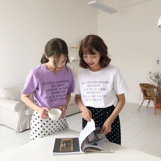 เสื้อยืดตัวใหญ่โอเวอร์ไซส์ มี สีขาง สีม่วง   งานฮิปเตอร์งานเด็กเท่