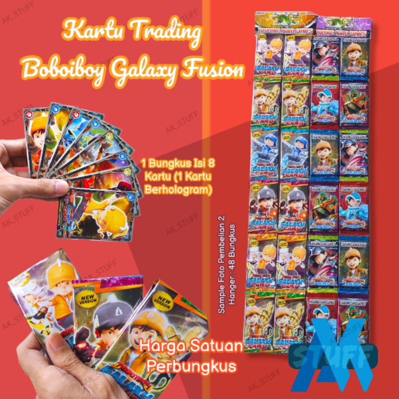 Boboiboy Galaxy Fusion Trading Card 1 ชิ้น การ์ดของเล่น ราคาถูก ของเล่นเด็ก ขายปลีก ของเล่นทั้งหมด 2000 Warung
