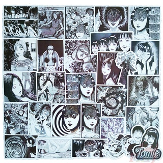 52Pcs/Set ❉ Junji Ito Classical Horror Comics Series 01 สติ๊กเกอร์ ❉ Manga Tomie Uzumaki Souichi Tsujii DIY Fashion Mixed Luggage Laptop Skateboard Doodle Decals สติ๊กเกอร์