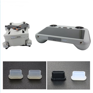 ฝาครอบพอร์ตชาร์จ ซิลิโคน กันฝุ่น อุปกรณ์เสริม สําหรับโดรน DJI Mini 3 DJI Mini 3 Pro 2 ชิ้น