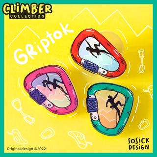 [พร้อมส่ง] SOSiCK - Acrylic Griptok / Magnet กริปต๊อก และ แม่เหล็กติดตู้เย็น นักปีนผา Climbing Carabiner Popsocket