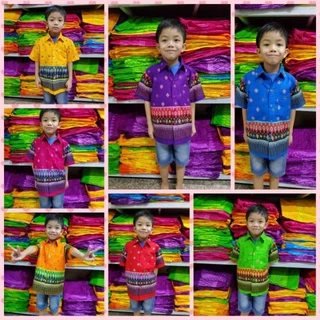 เสื้ออาเซียน​เด็ก ลายไทยเหลี่ยม