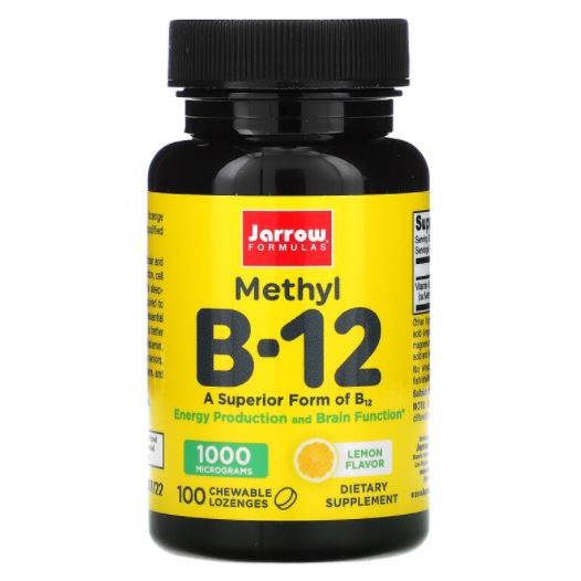 Jarrow Formulas, Methyl B-12, Lemon, 1,000 mcg [ 100 Chewable Lozenges ] Jarrow B12 1000, puritan's Pride vitamin B12