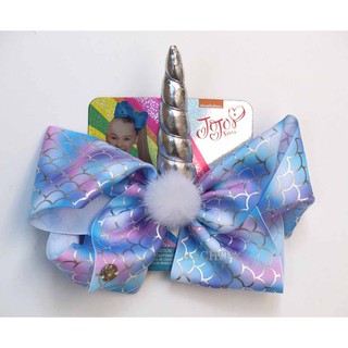 HACHITA JOJO SIWA BOW โบว์โจโจ้ฮิตติดเทรน ไซด์ใหญ่ 8 นิ้ว Unicorn  เข่าสีเงิน สีสันสดใส เก๋ไก๋ น่ารัก^^