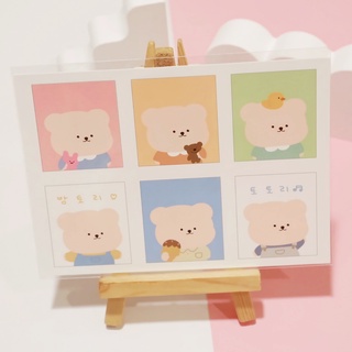 สติ๊กเกอร์ตกแต่งรูปหมีเกาหลี (ins)