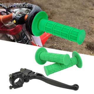 Joy Moto 22mm Brake Clutch Handlebar Lever with Green Hand Grip Wearproof for Motorbike Motocross