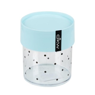 🔥HOT🔥 ขวดโหล PS DKW PASTEL DOT 0.8 ลิตร ฝาฟ้า ขวดโหล PS CANISTER DKW PASTEL DOT 0.8L BLUE