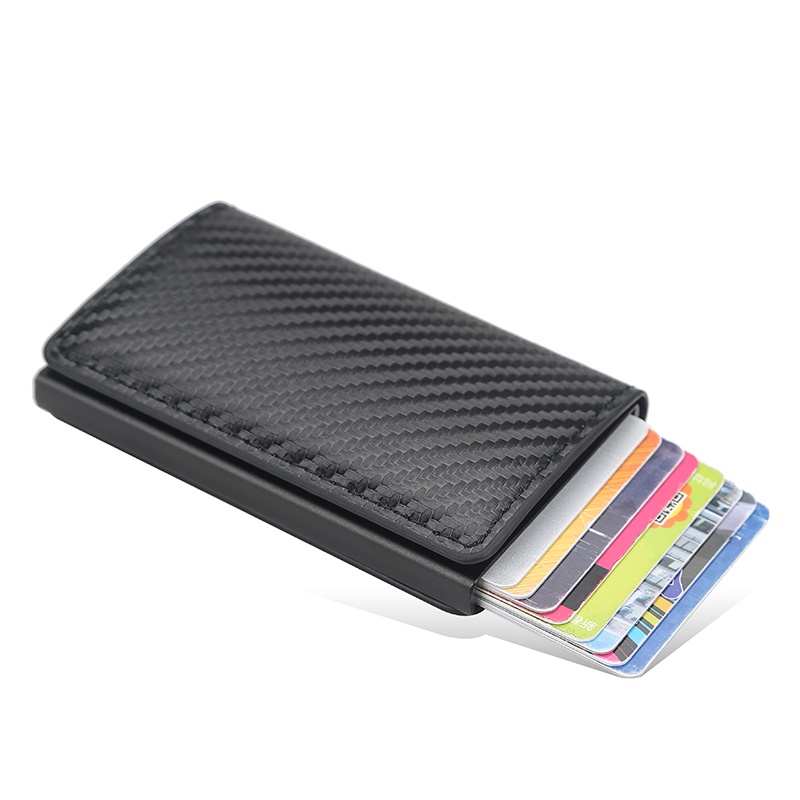 แพคเกจบัตรNew Carbon Fiber RFID Blocking Men39s Credit Card Holder