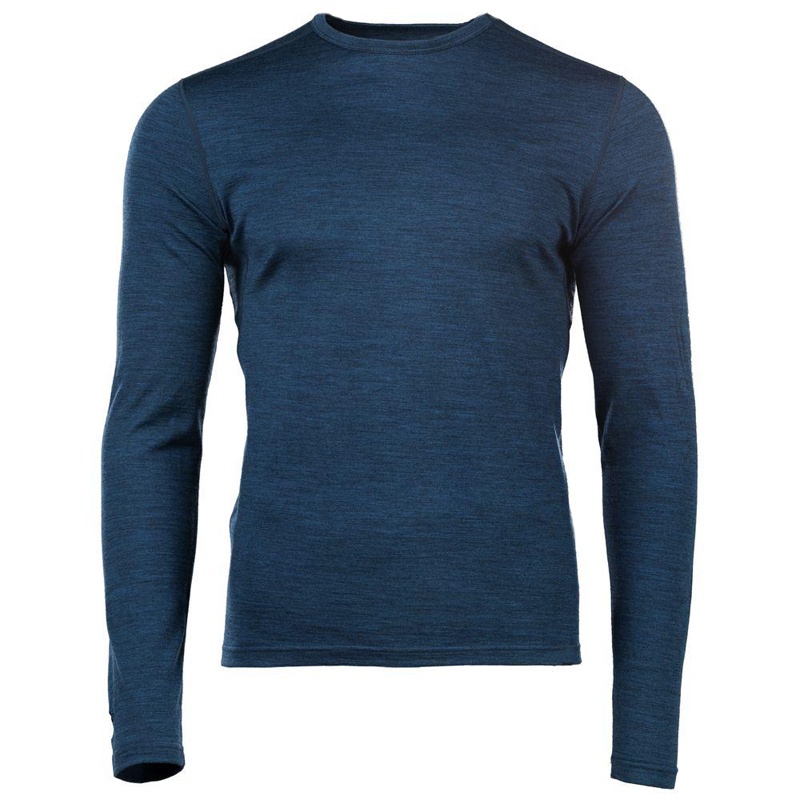 100 Merino Wool Base Layer Mens Long Sleeve Thermal Shirts Midweight ...