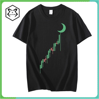 Funny Crypto Candle To The MOON Cryptocurrency T-Shirt Graphic Tees Tops Short Sleeve O-Neck Mens Cotton T-Shirts2022 T-