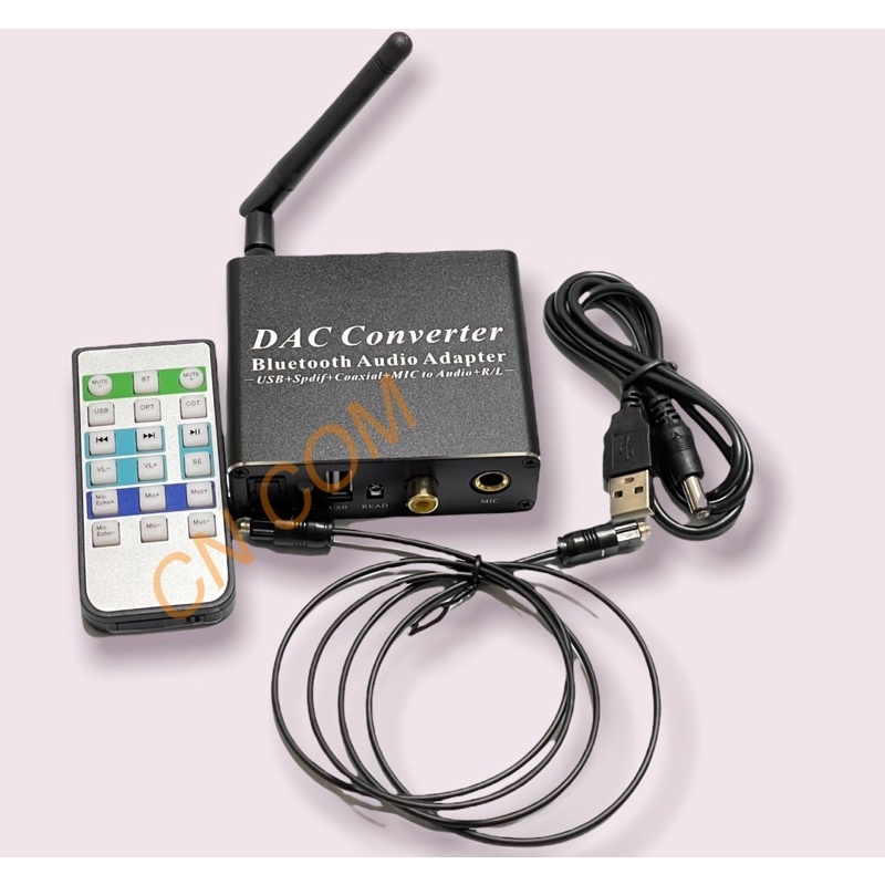 DAC Converter Bluetooth-ใช้งานร่วมกับการควบคุมระดับเสียงรับสัญญาณ Digital Optical Coaxial Toslink Analog Audio Adapter