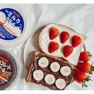 [พร้อมส่ง]​ Meiji Milk Cream Spread & Meiji Chocolate Cream Spread 180g. ครีมนม ครีมสเปรด