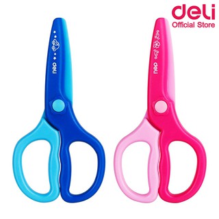 Deli 6067 Plastic Scissors กรรไกรพลาสติกสำหรับเด็ก ขนาด 4 3/4นิ้ว สุดน่ารัก แพ็ค 12 ชิ้น กรรไกร กรรไกรแฟนซี กรรไกรพลาสติ