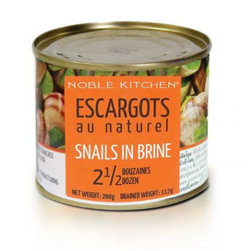 โนเบิ้ลคิชเช่น หอยทากธรรมชาติในน้ำเกลือ 200 กรัม – Noble Kitchen Escargots Snails Natural in Brine 200g