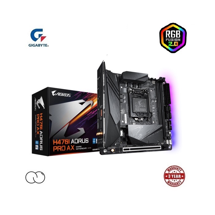 GIGABYTE H470 I AORUS PRO AX เมนบอร์ดสําหรับเล่นเกม / AX Wifi 6 / INTEL LGA 1200 ซ็อกเก็ต/RGB Fusion