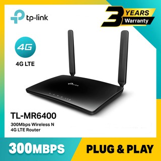 ⚡️เร้าเตอร์ใส่ซิม⚡️ 4G Router TP-LINK (TL-MR6400) Wireless N300 เร้าเตอร์แบบใส่ซิม รองรับ 4G เครือข่ายในไทย ประกัน 3 ปี