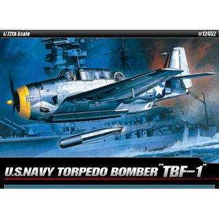 โมเดลประกอบ Academy Model 1/72 AC12452 (1651) TBF-1 AVENGER