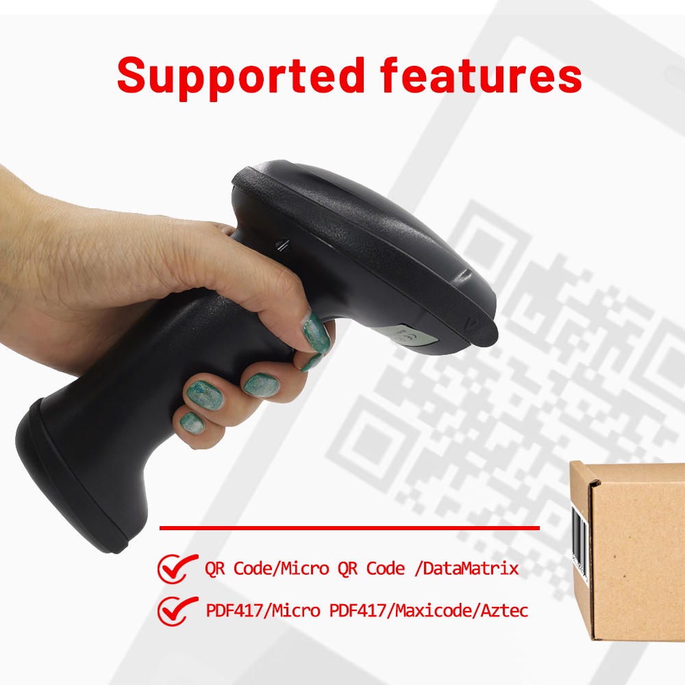 TEKLEAD serial port Barcode Scanner RS-232 Handheld Bar Code Scanner อ่าน 2D QR 1D Barcode