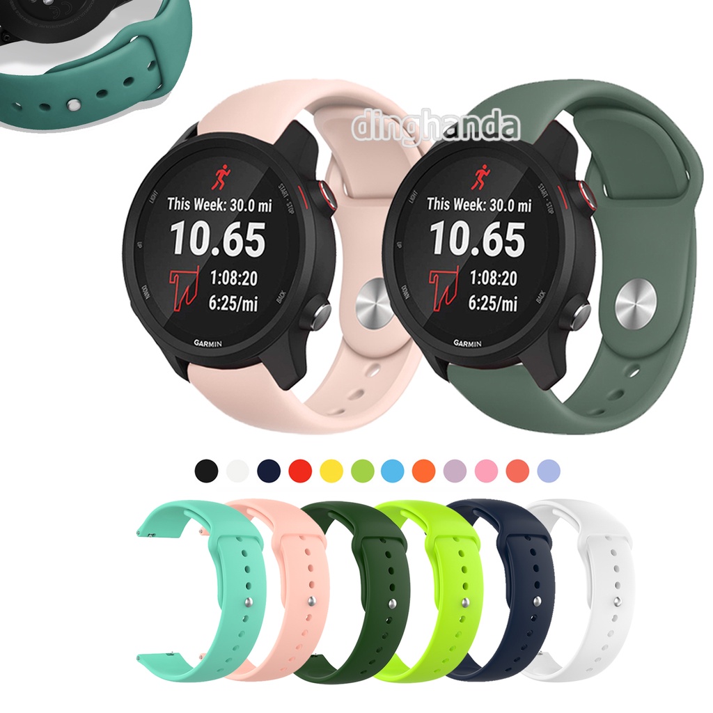 สายคล้องคอซิลิโคนอ่อนสำหรับผู้เบิกทาง Garmin Forerunner 645 245 245M 55 158 165 570 42mm