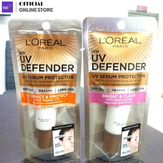 Loreal UV Defender ลอรีอัล ยูวี ดีเฟนเดอร์ SPF50+ PA++++ LONG UVA 15มล. มีให้เลือก2สูตร