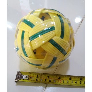 ตะกร้อ Sepak Takraw ลูกตะกร้อ (สีน้ำตาล/สีเขียว) อุปกรณ์กีฬา rattan ball takraw ตะกร้อพลาสติก ตะก้อ