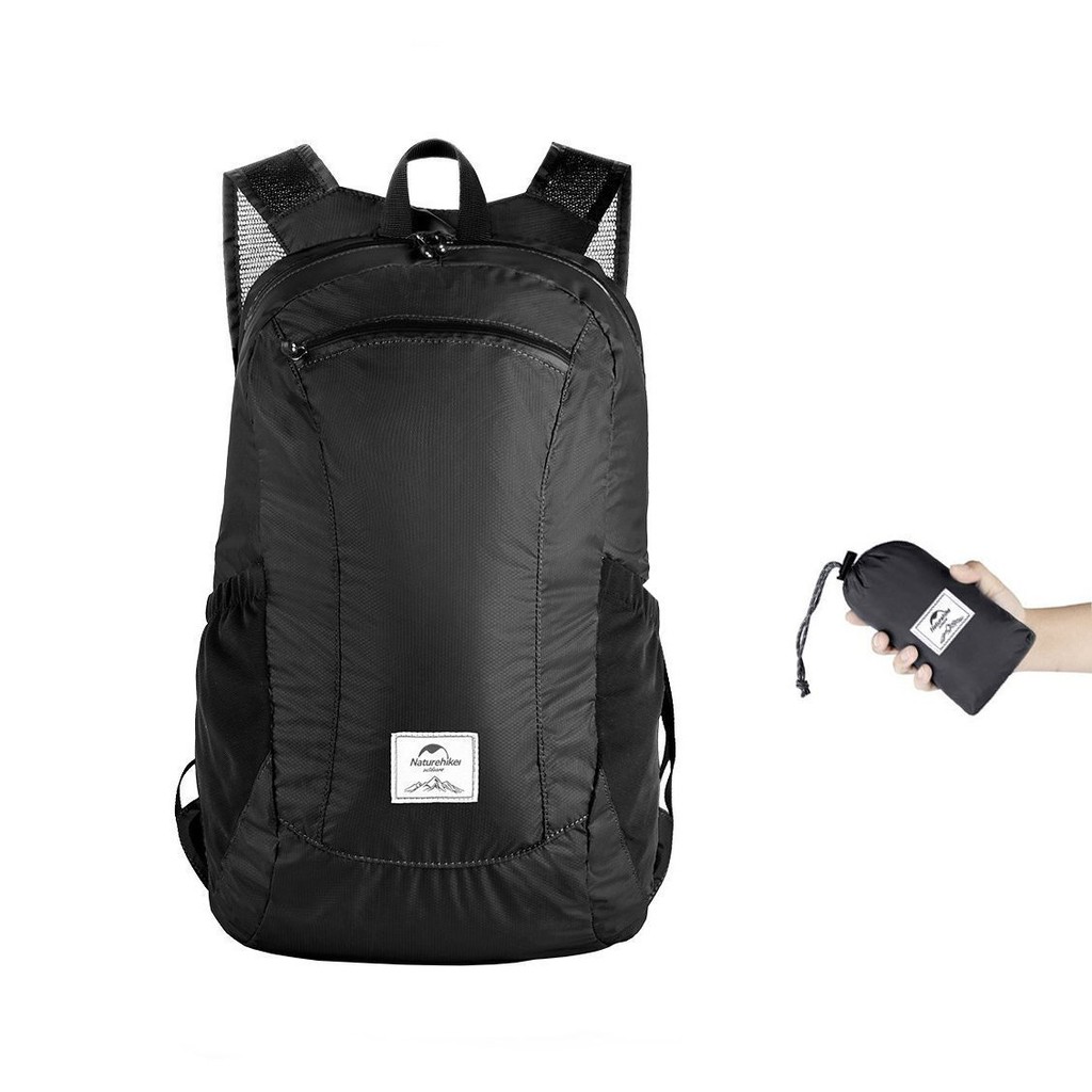 Naturehike กระเป๋าเป้สะพายหลังผ้าไนลอน พับเก็บได้ แบบกันน้ำ ขนาด 18 ลิตร