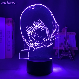 โคมไฟกลางคืน LED รูปการ์ตูนอนิเมะผ่าพิภพไททัน Armin Arlert 3d สําหรับตกแต่งห้องนอนเด็ก ของขวัญวันเกิด