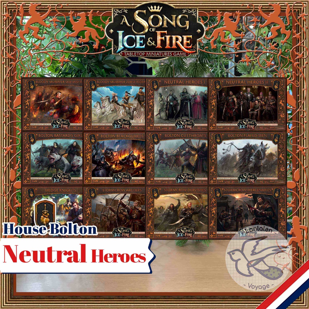[SALE] A Song of Ice & Fire Bolton House / Neutral Heroes - Tabletop Miniatures Game / Neutral Heroes 3
