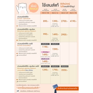 ตัดเลนส์ มัลติโค้ต บลูบล็อค ย่อ 1.67