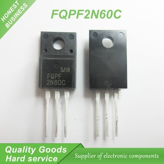 มอสเฟตทรานซิสเตอร์ FQPF2N60C 2N60C 2N60 600V 2A N-Channel TO-220F 10 ชิ้น