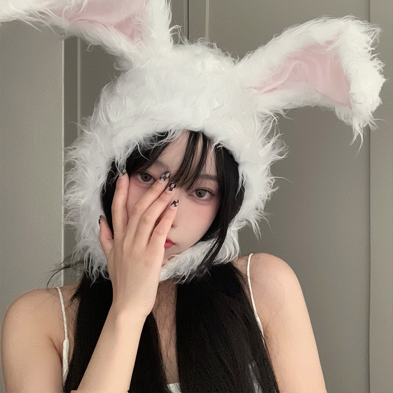 หมวกหูกระต่ายน่ารัก ผ้ากํามะหยี่ขนนิ่ม ให้ความอบอุ่น เหมาะกับฤดูใบไม้ร่วง และฤดูหนาว สําหรับเด็กผู้หญิง