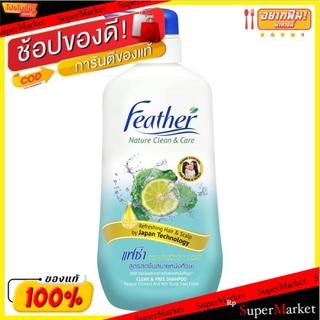 🔥The Best!! แฟซ่า เนเจอร์ คลีน แอนด์ แคร์ แชมพู สูตรสดชื่นสบายหนังศีรษะ 480มล. Feather Nature Clean &amp; Care Clear &amp; Free