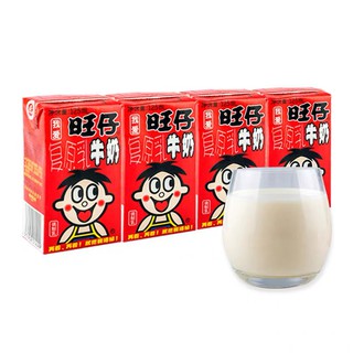 ราคา[พร้อมส่ง] นมหวังหวัง นมหวังจือ ในรูปแบบกล่อง นมกระป๋องแดงสุดฮิตจากจีน125ml 旺仔牛奶