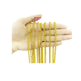 Kinnaree สร้อยคอ 1 บาท ชุบเศษทองเยาวราช เหมือนแท้ 100% ไม่ลอก ไม่ดำ รับประกัน 6 เดือน สร้อยทอง สร้อยคอทอง ทองปลอม