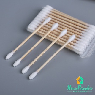 One-time 30 Pack Edifold Baby Cotton Swab Removal Cleaning Wooden Stick Cotton Stick Bag Care Wooden Stick Cotton Swab