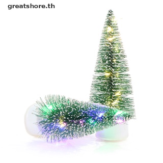 Greatshore โมเดลต้นคริสต์มาส LED เรืองแสง สําหรับตกแต่งบ้านตุ๊กตา 1:12