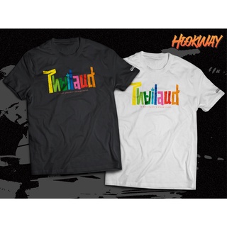 Hookway เสื้อยืดคอกลมแขนสั้นพิมพ์ลาย ไทยแลนด์ ผ้าคอตต้อน100% Parody T-Shirt